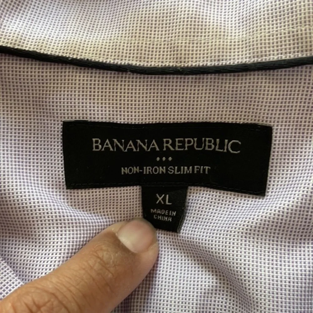 Men's Banana Republic Light Purple Non Iron Slim Fit Sz XL EUC #0030